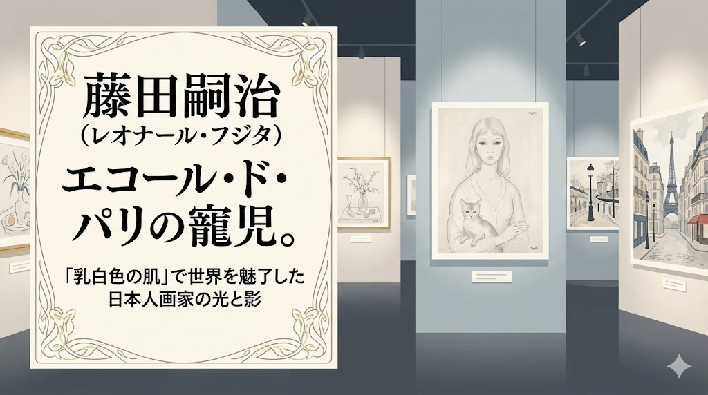藤田嗣治（レオナール・フジタ）：エコール・ド・パリの寵児。「乳白色 